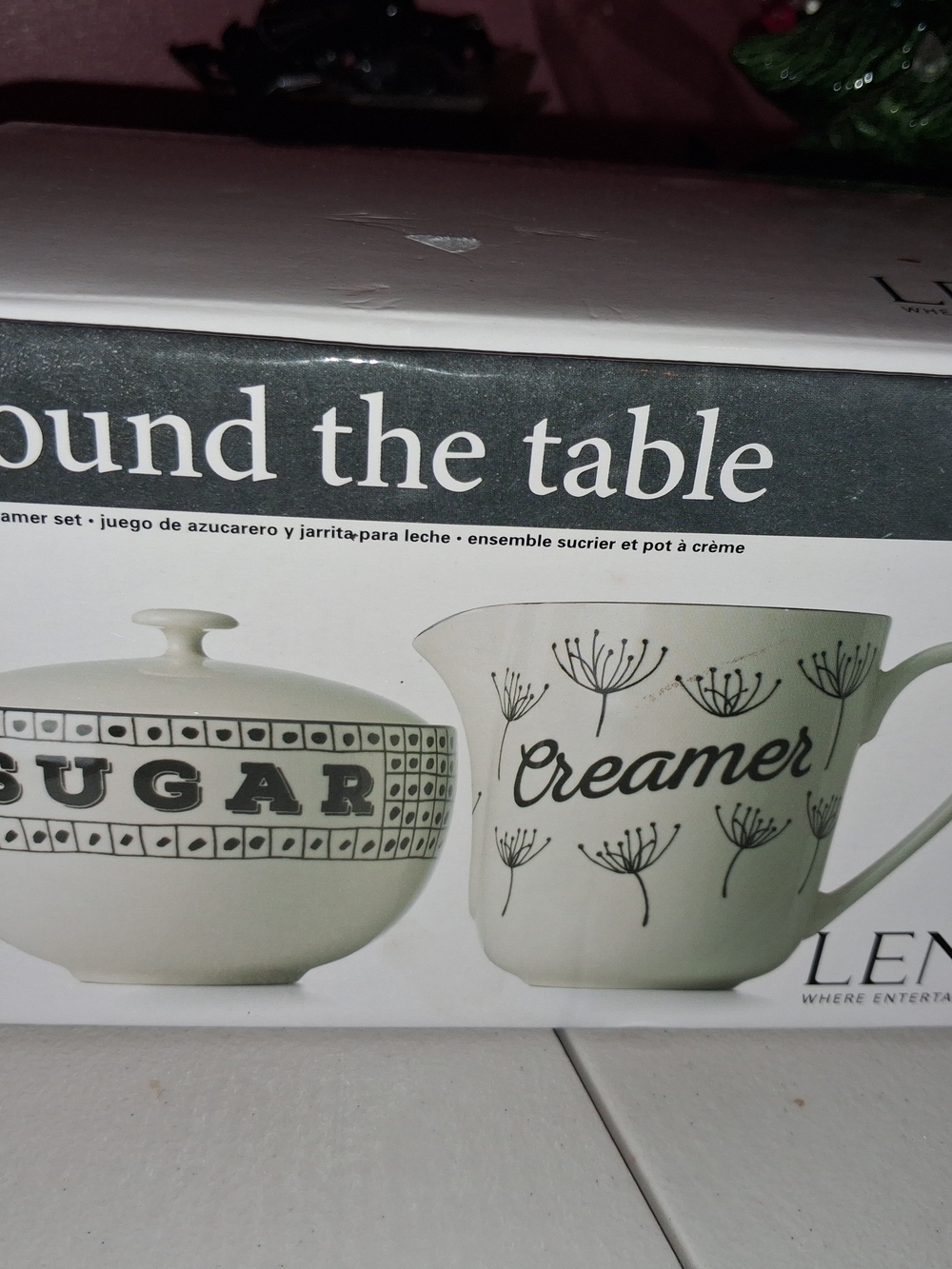 Lenox "Around The Table" Sugar and Creamer Set - Brand New in Box